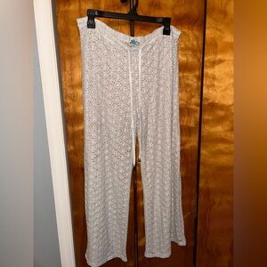 White Lace Wide-Leg Cover Up